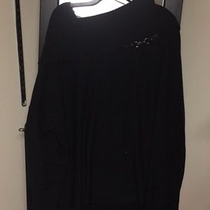 black cardigan sweater